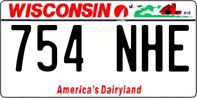 WI license plate 754NHE