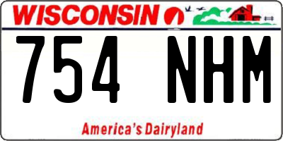 WI license plate 754NHM