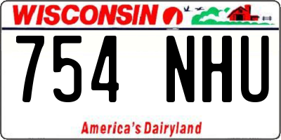 WI license plate 754NHU