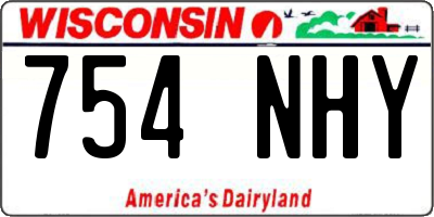 WI license plate 754NHY