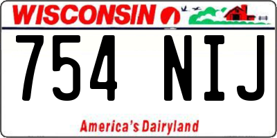 WI license plate 754NIJ