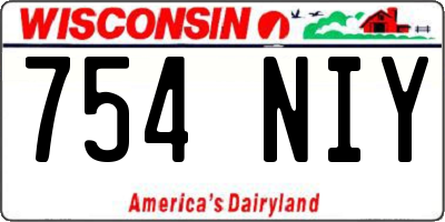 WI license plate 754NIY