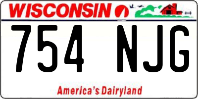 WI license plate 754NJG