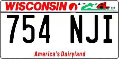 WI license plate 754NJI