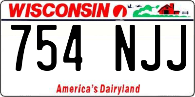 WI license plate 754NJJ