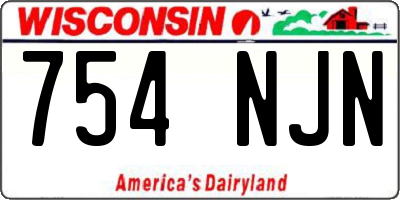 WI license plate 754NJN