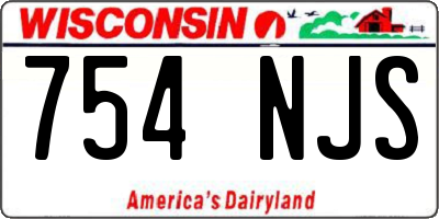 WI license plate 754NJS