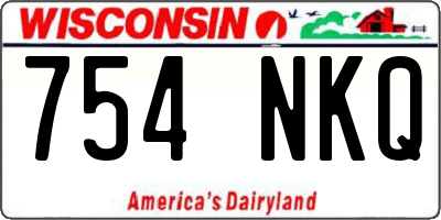 WI license plate 754NKQ
