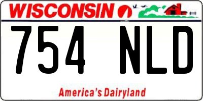 WI license plate 754NLD