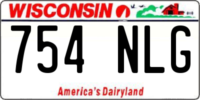 WI license plate 754NLG