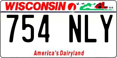 WI license plate 754NLY