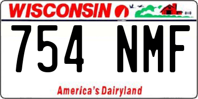 WI license plate 754NMF