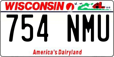 WI license plate 754NMU