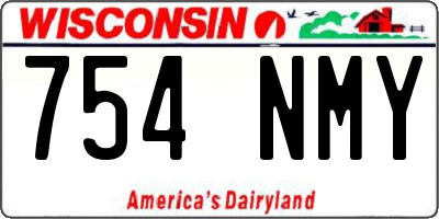 WI license plate 754NMY