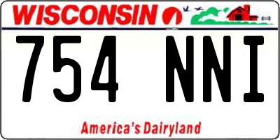 WI license plate 754NNI