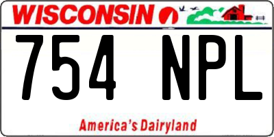 WI license plate 754NPL
