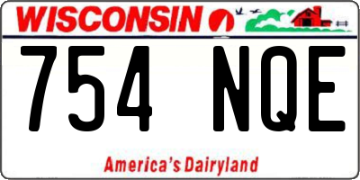 WI license plate 754NQE