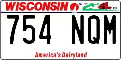 WI license plate 754NQM