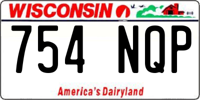 WI license plate 754NQP