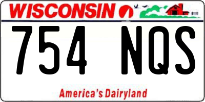 WI license plate 754NQS