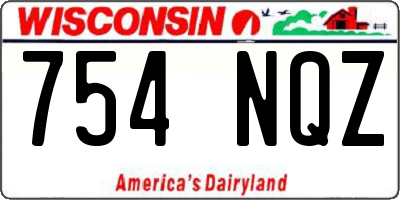 WI license plate 754NQZ
