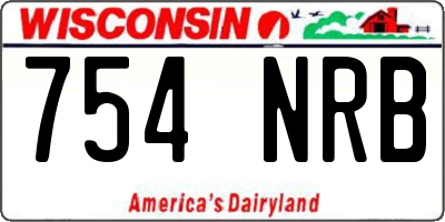 WI license plate 754NRB