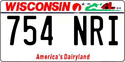 WI license plate 754NRI