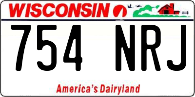 WI license plate 754NRJ