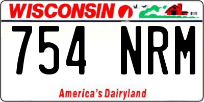 WI license plate 754NRM