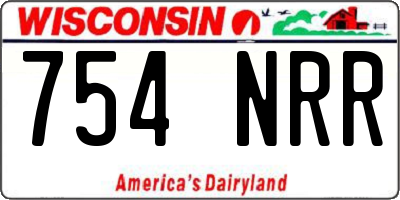 WI license plate 754NRR