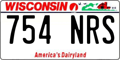 WI license plate 754NRS