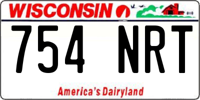 WI license plate 754NRT