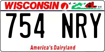 WI license plate 754NRY