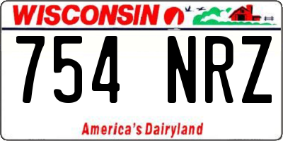 WI license plate 754NRZ