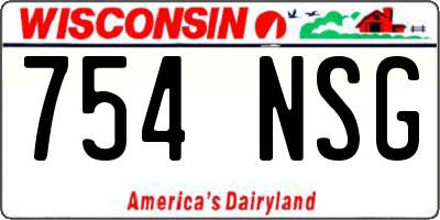 WI license plate 754NSG