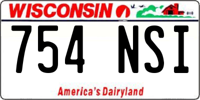WI license plate 754NSI