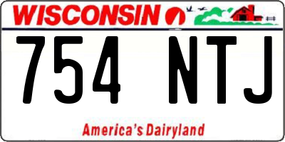 WI license plate 754NTJ