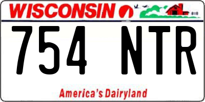 WI license plate 754NTR