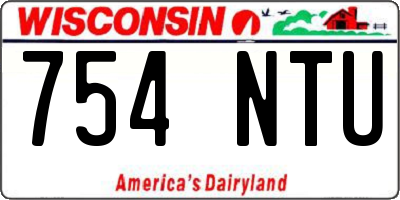 WI license plate 754NTU