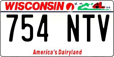 WI license plate 754NTV