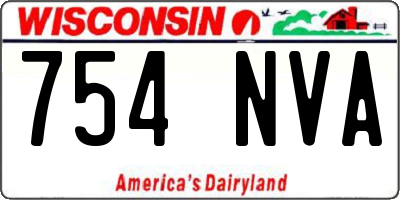 WI license plate 754NVA
