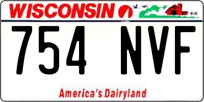WI license plate 754NVF