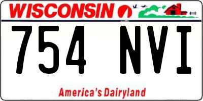 WI license plate 754NVI