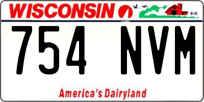 WI license plate 754NVM