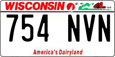 WI license plate 754NVN