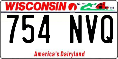 WI license plate 754NVQ