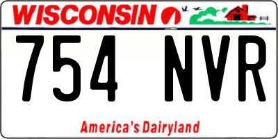 WI license plate 754NVR