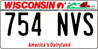 WI license plate 754NVS