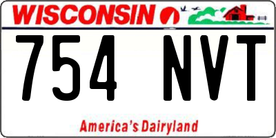WI license plate 754NVT