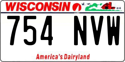 WI license plate 754NVW